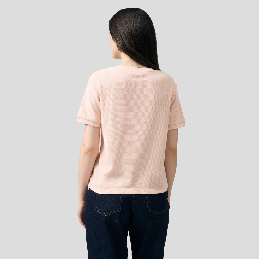 Crew Neck Waffle T-Shirt