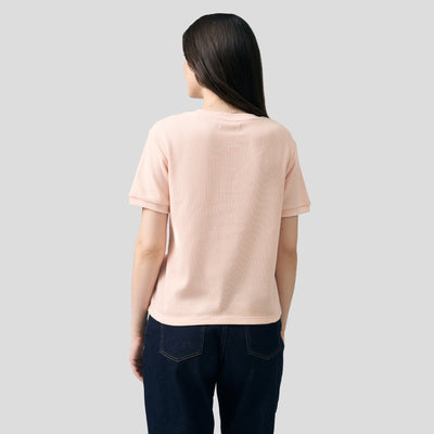 Crew Neck Waffle T-Shirt