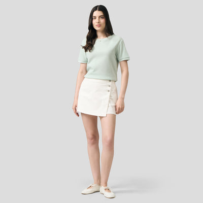 Crew Neck Waffle T-Shirt