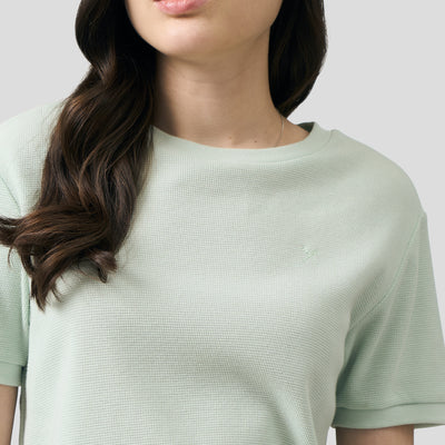 Crew Neck Waffle T-Shirt