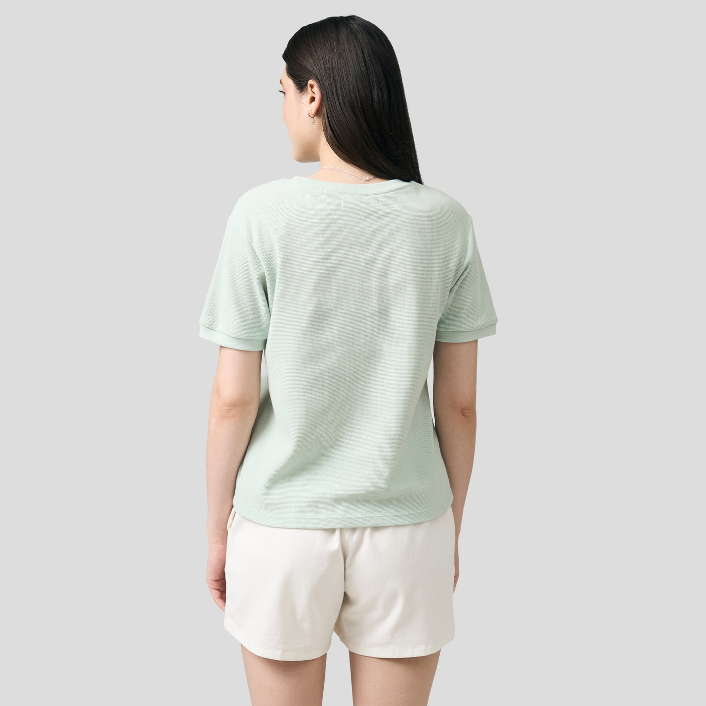 Crew Neck Waffle T-Shirt