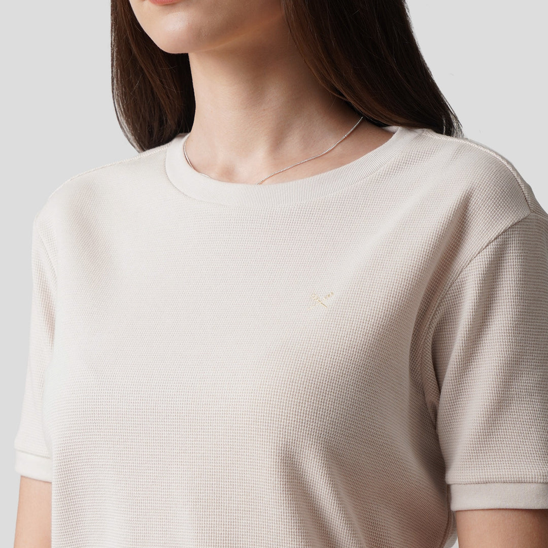 Crew Neck Waffle T-Shirt