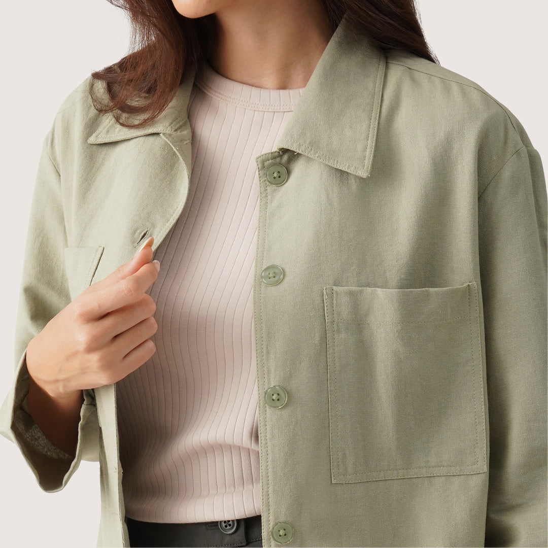L.E.J London linen shirt jacket - メルカリ