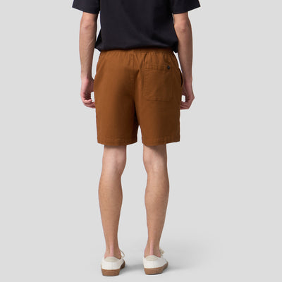 Gartered Twill Deck Shorts With Side Vents