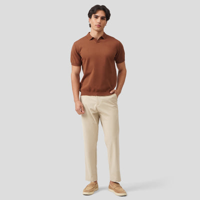 Regular Fit V-Placket Polo Shirt