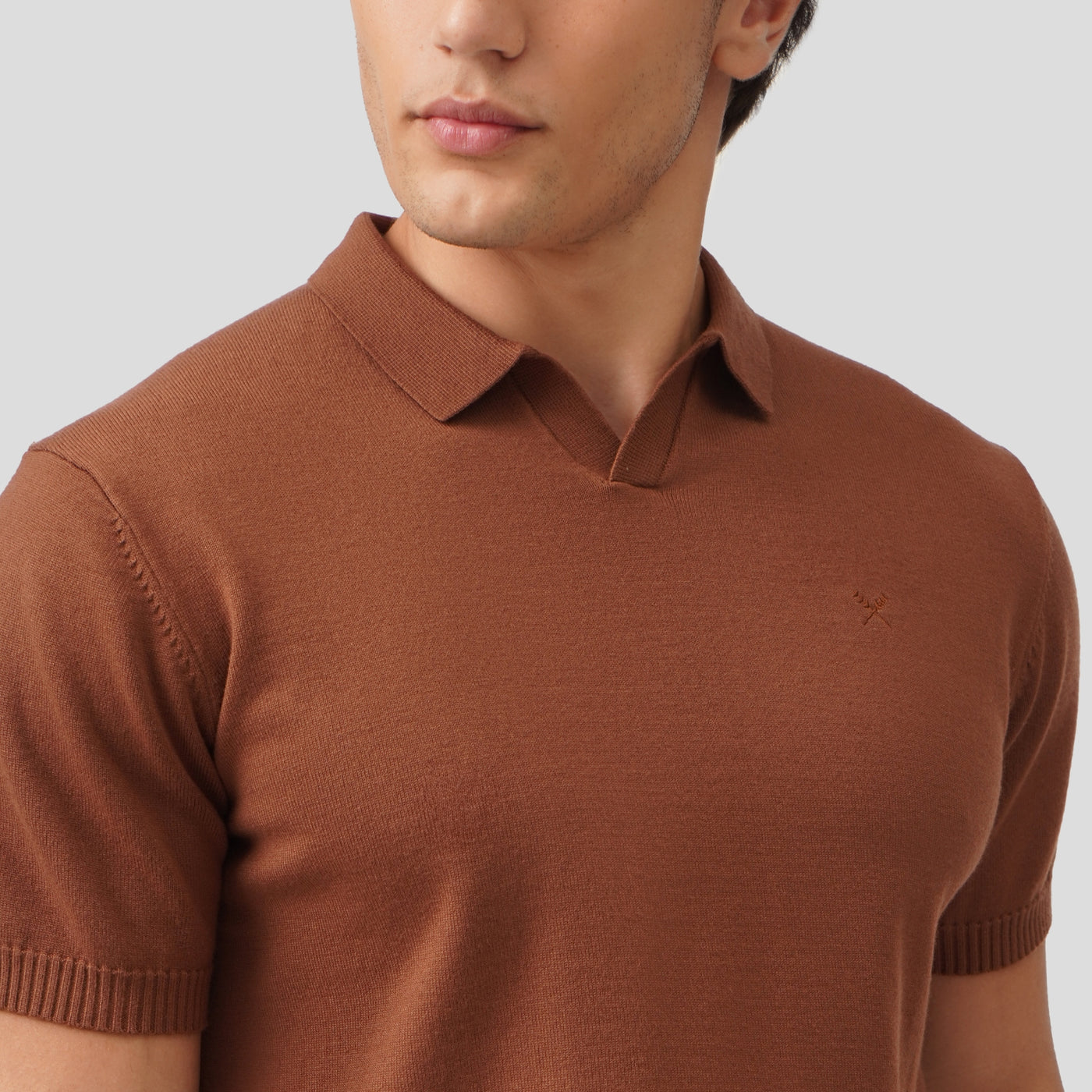 Regular Fit V-Placket Polo Shirt