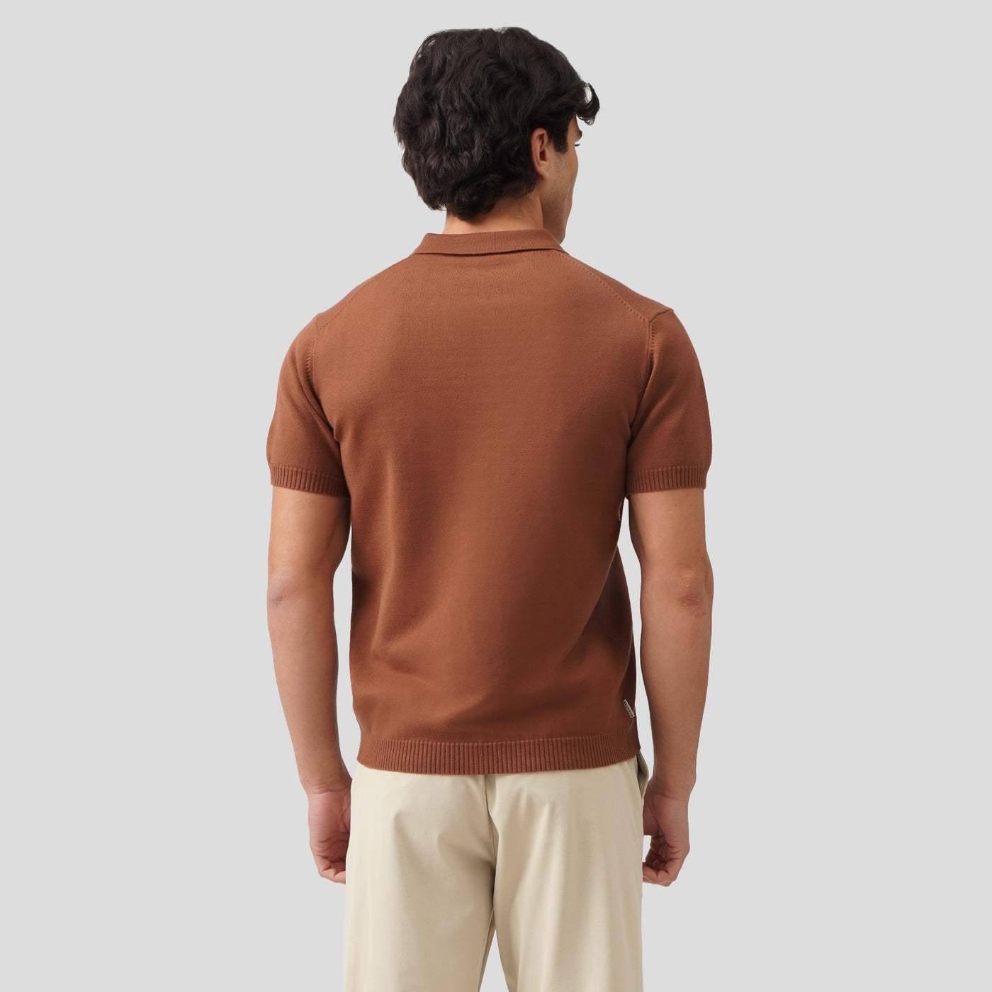 Regular Fit V-Placket Polo Shirt
