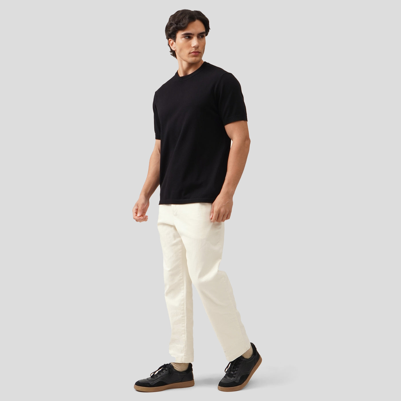 Regular Fit T-Shirt In Flat Knit