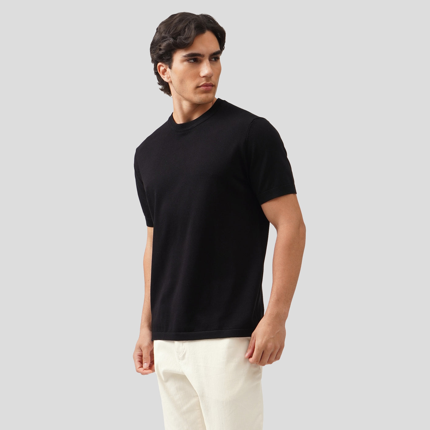 Regular Fit T-Shirt In Flat Knit