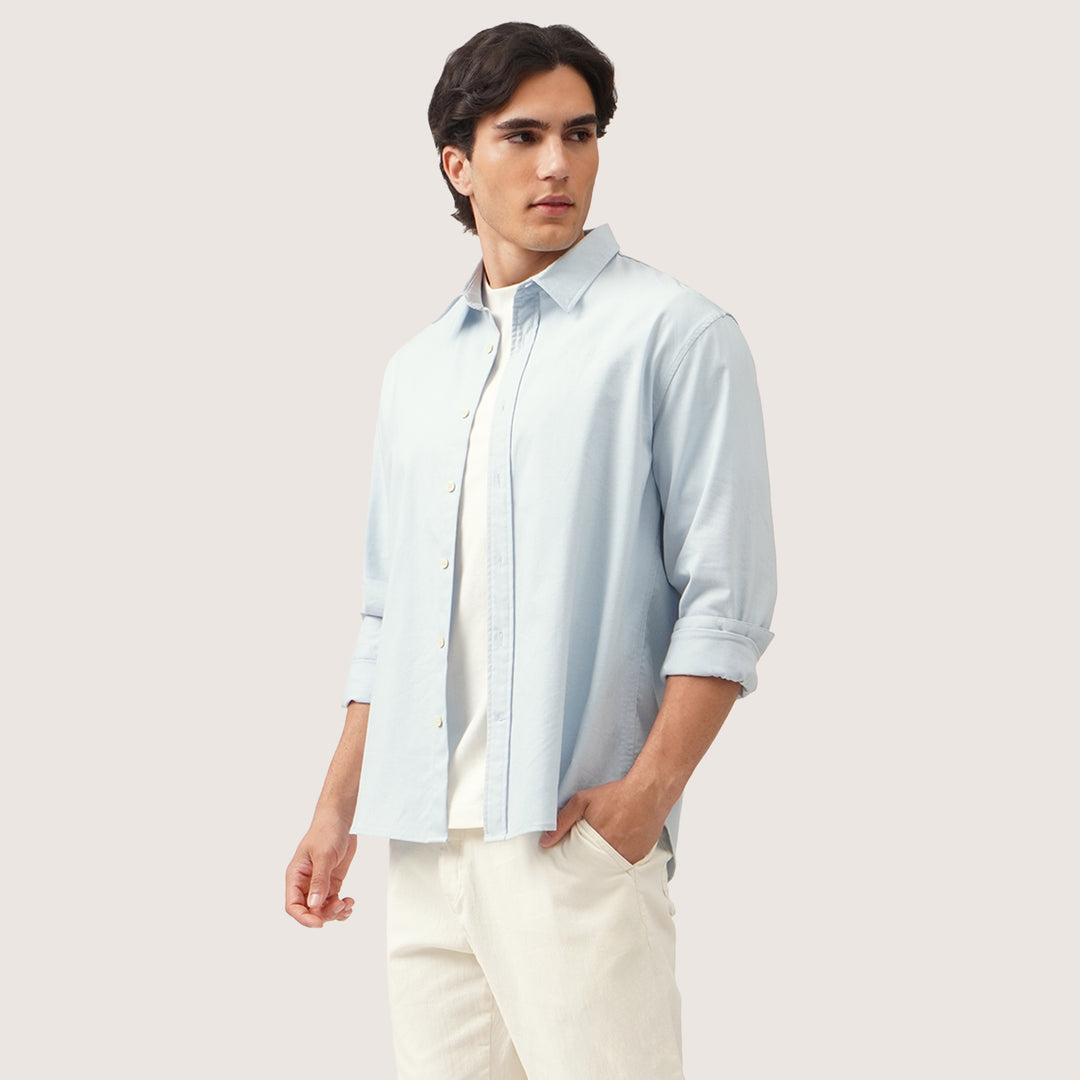 【MODERNIF】Normal Linen Long Sleeve T-Shirt Linen Shirt Men's Large Size, Men's Long Sleeve Shirt Summer