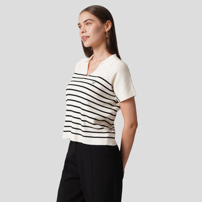 Striped Dolman Polo