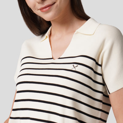 Striped Dolman Polo