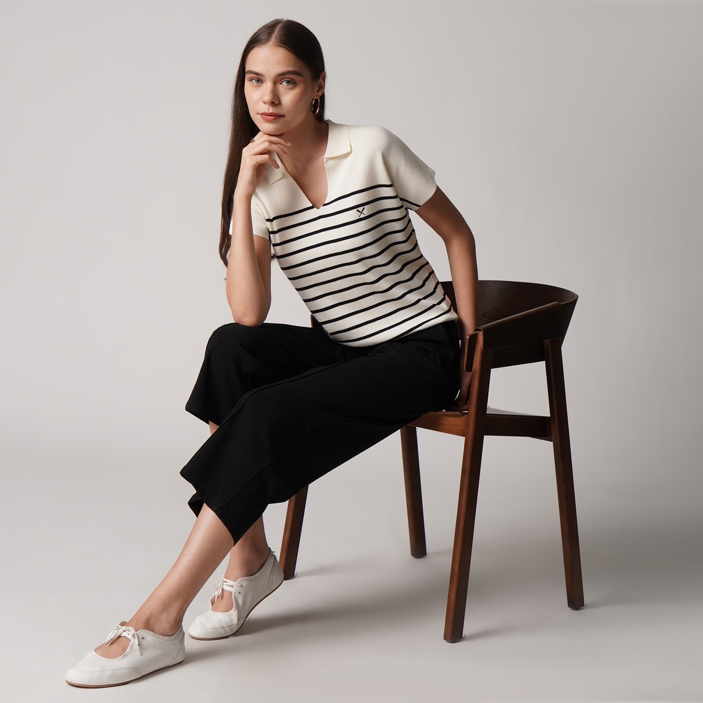 Striped Dolman Polo