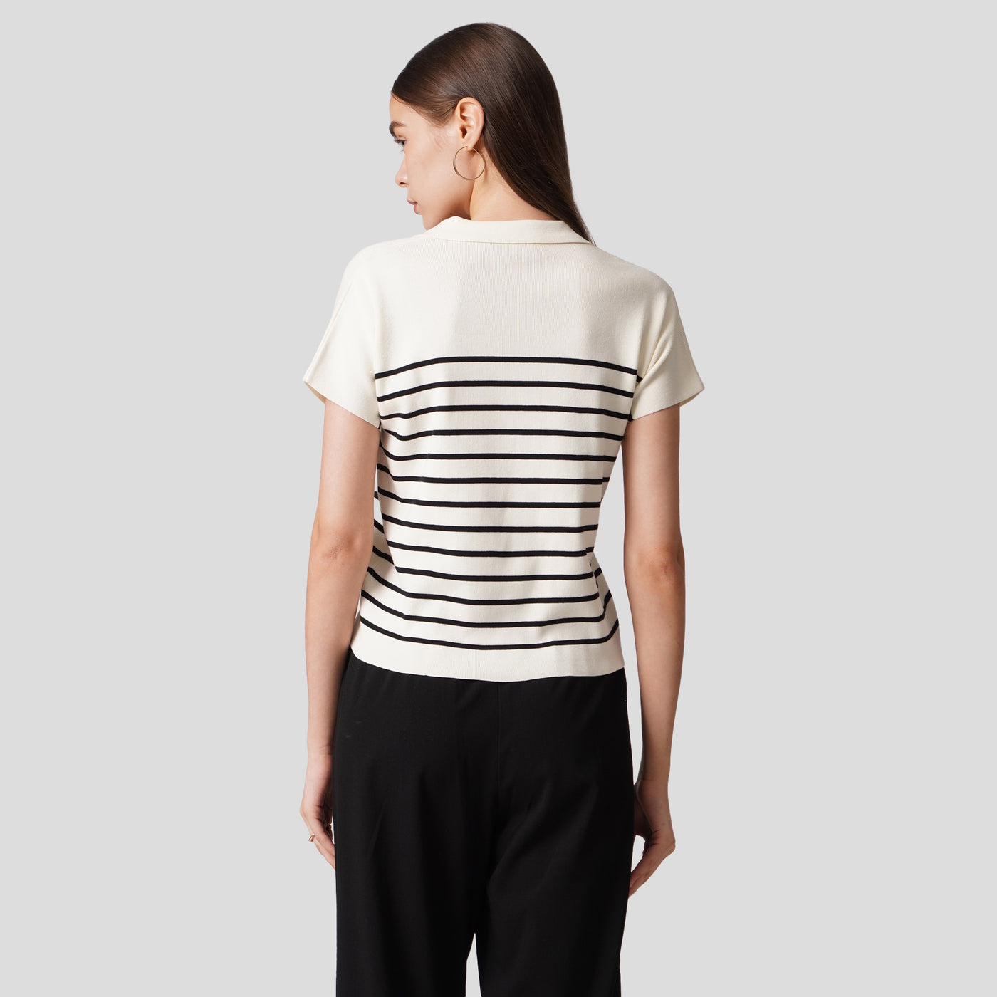 Striped Dolman Polo