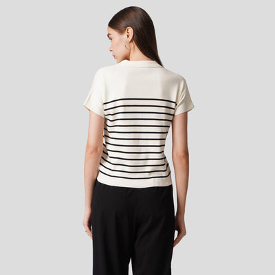 Striped Dolman Polo