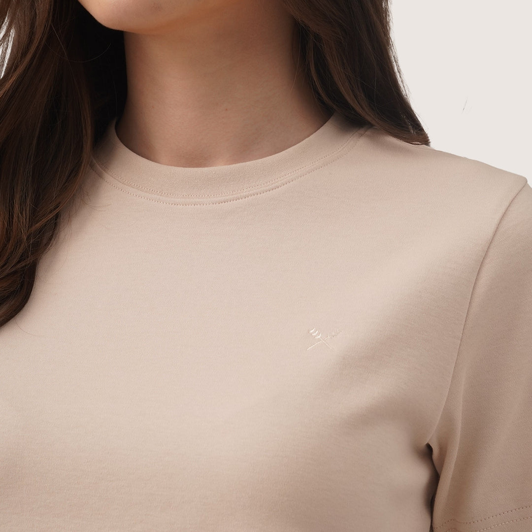 Interlock T-Shirt With Side Slit