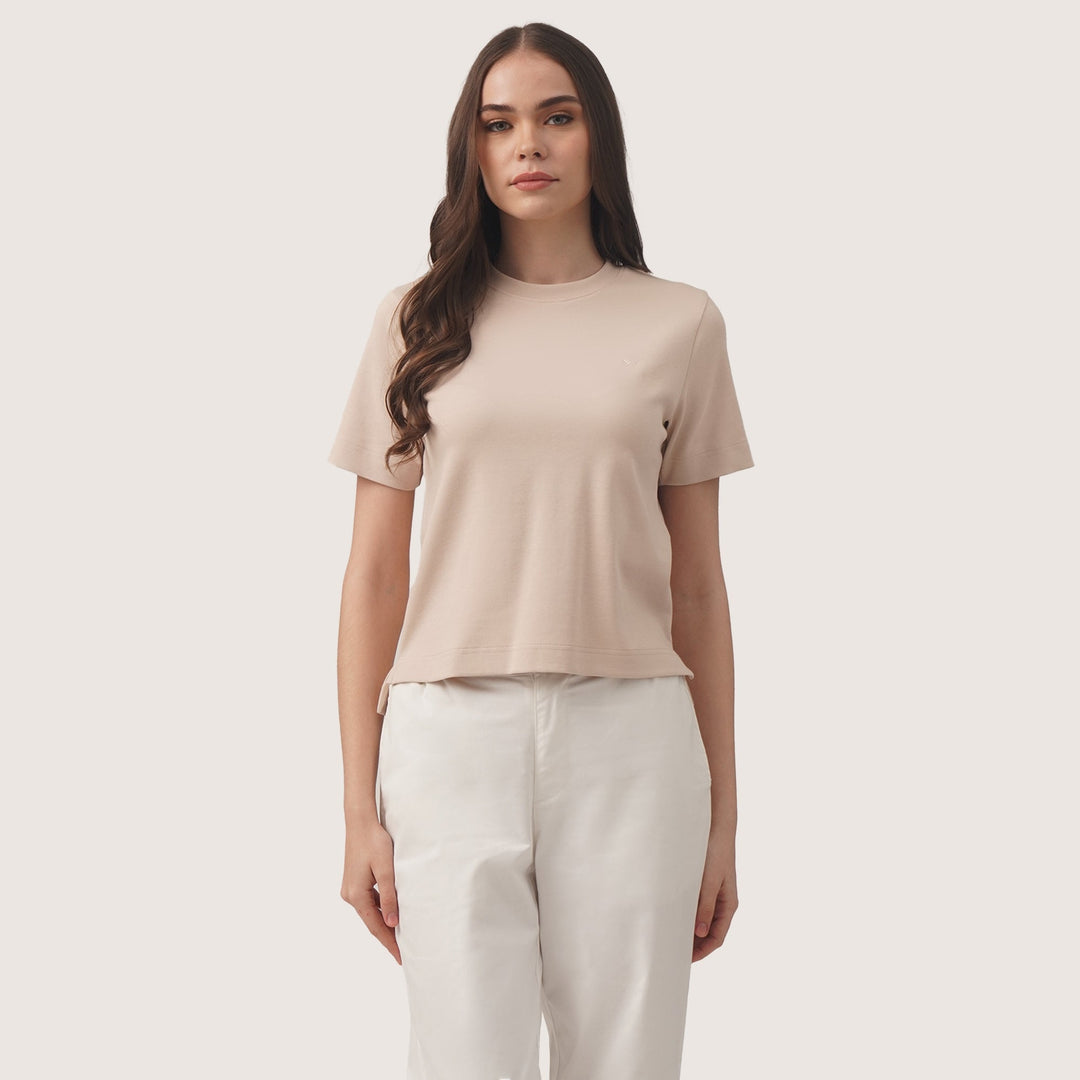 Interlock T-Shirt With Side Slit