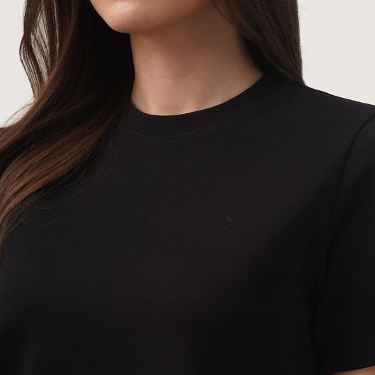 Interlock T-Shirt With Side Slit