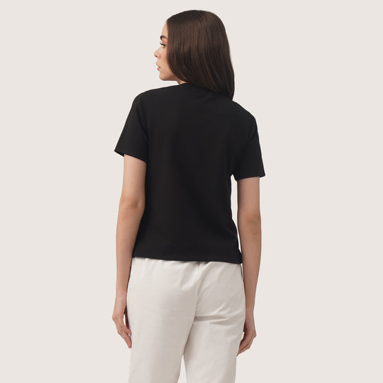 Interlock T-Shirt With Side Slit