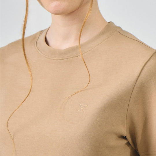 Interlock T-Shirt With Side Slit