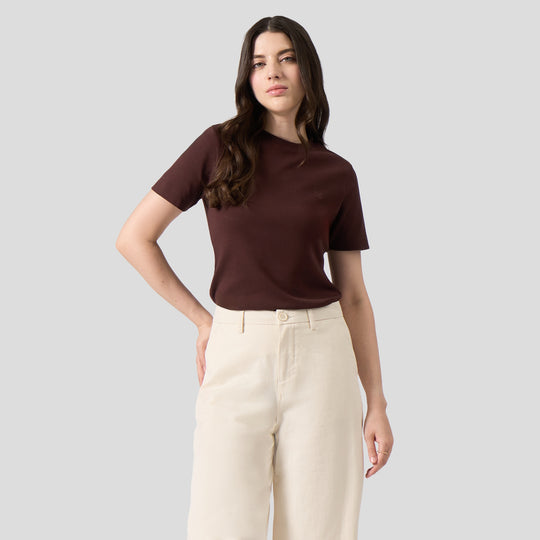 Interlock T-Shirt With Side Slit