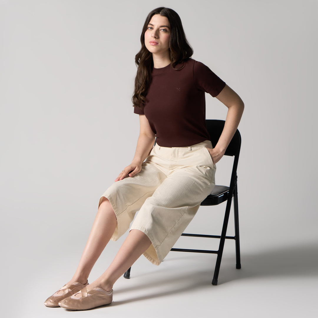 Interlock T-Shirt With Side Slit