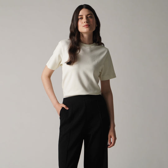 Interlock T-Shirt With Side Slit