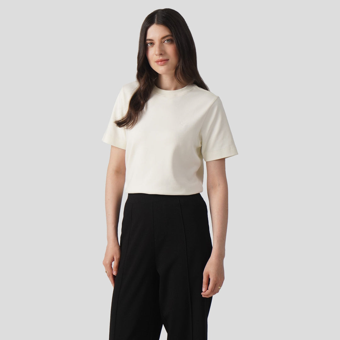 Interlock T-Shirt With Side Slit