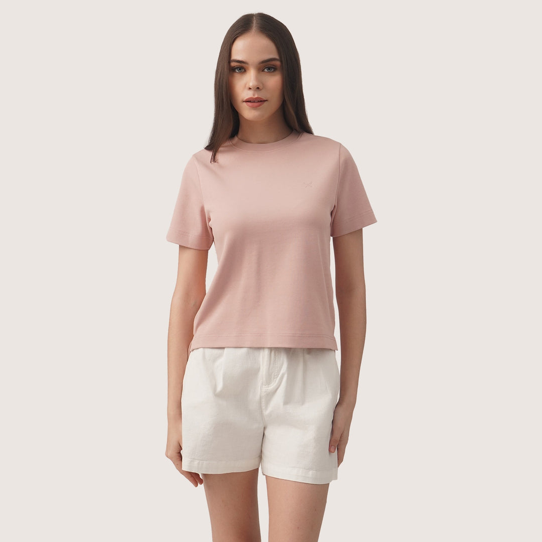 Interlock T-Shirt With Side Slit