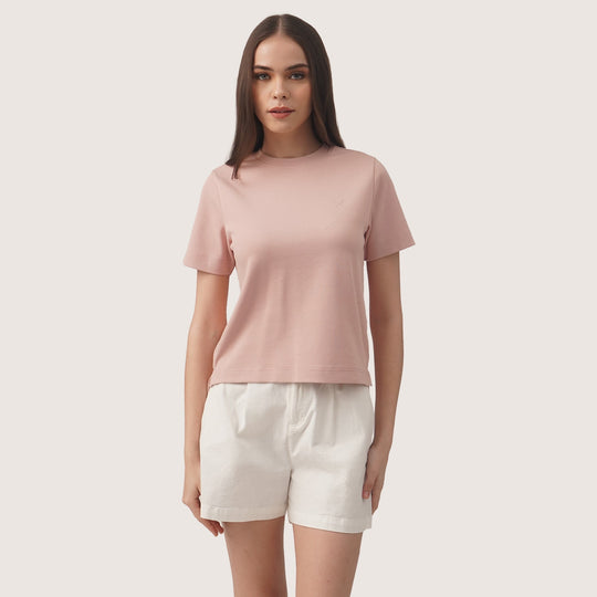 Interlock T-Shirt With Side Slit
