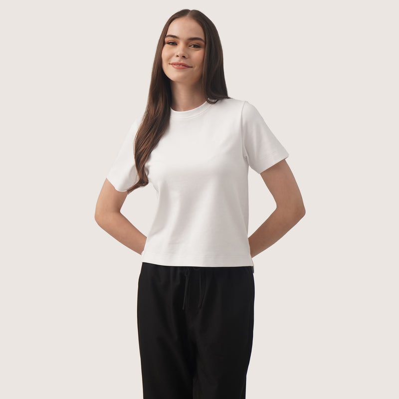 Interlock T-Shirt With Side Slit