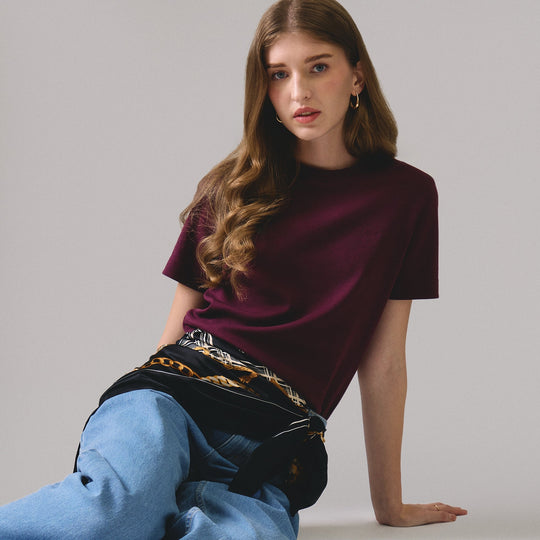 Interlock T-Shirt With Side Slit
