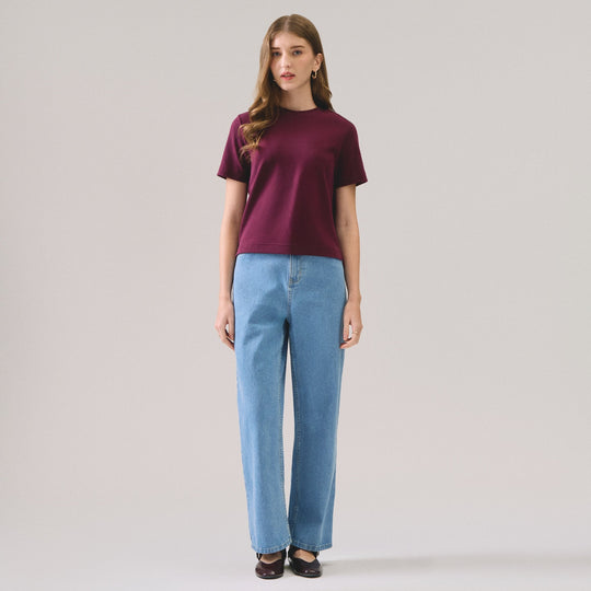 Interlock T-Shirt With Side Slit