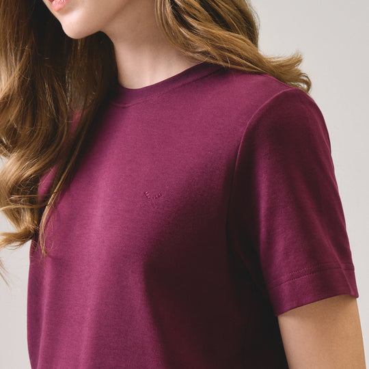 Interlock T-Shirt With Side Slit