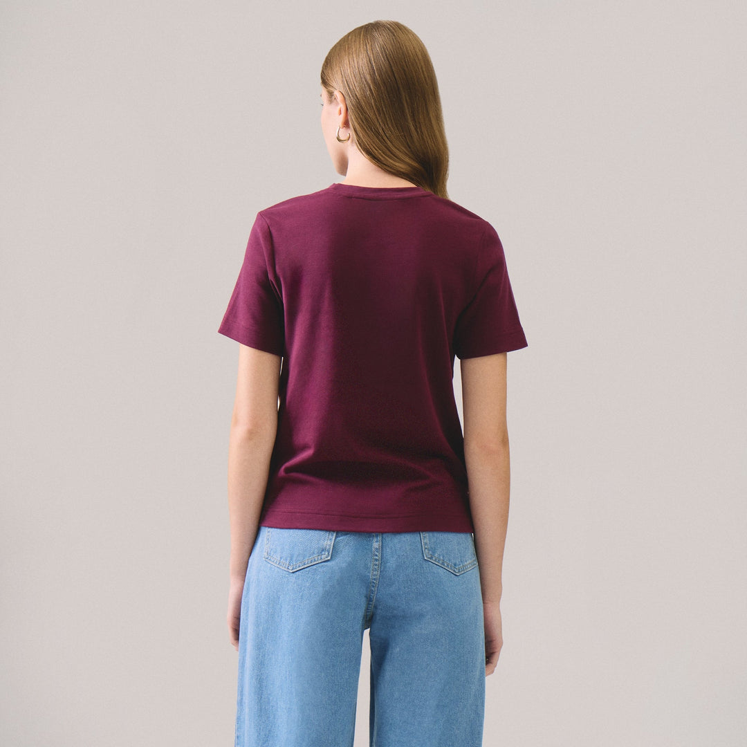Interlock T-Shirt With Side Slit