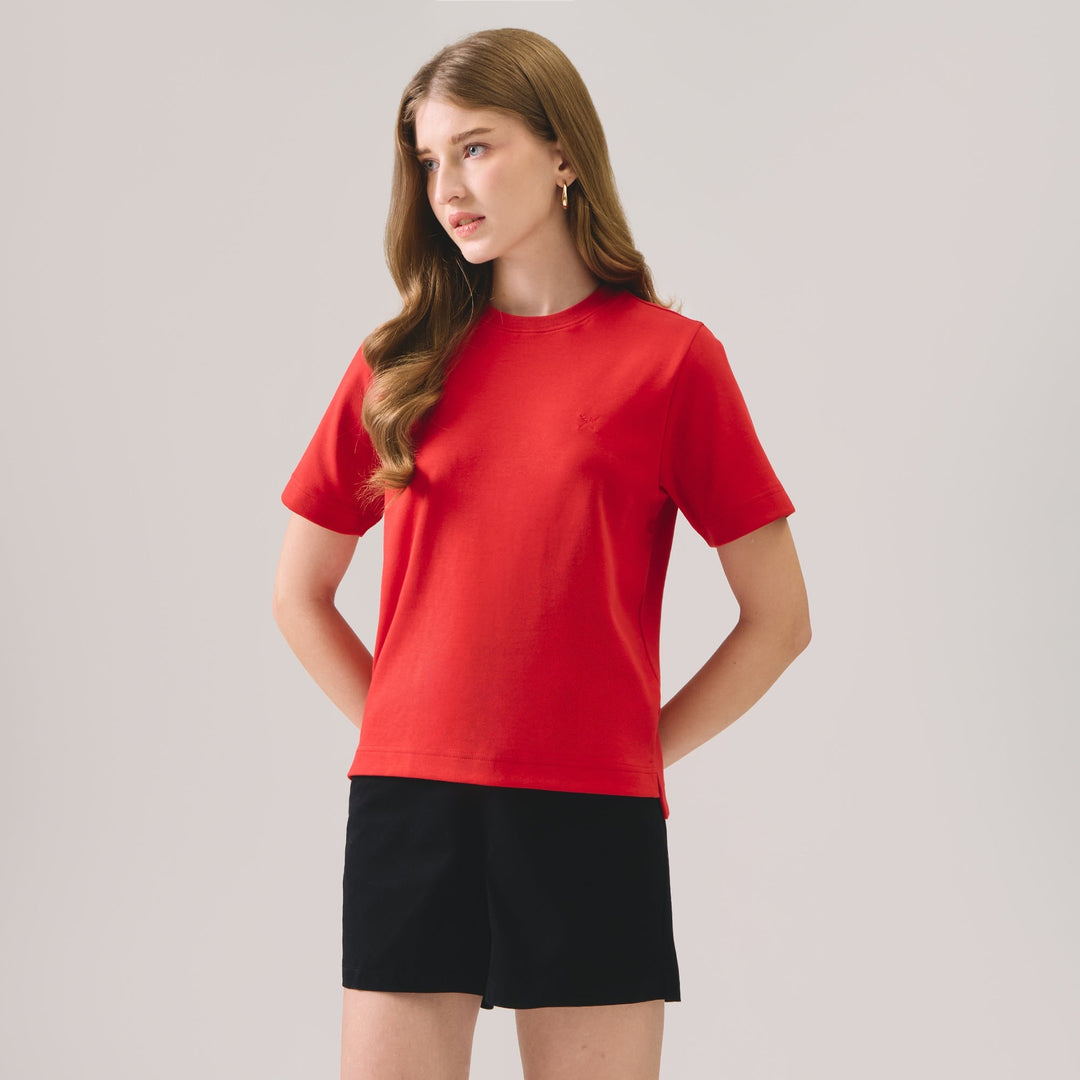 Interlock T-Shirt With Side Slit