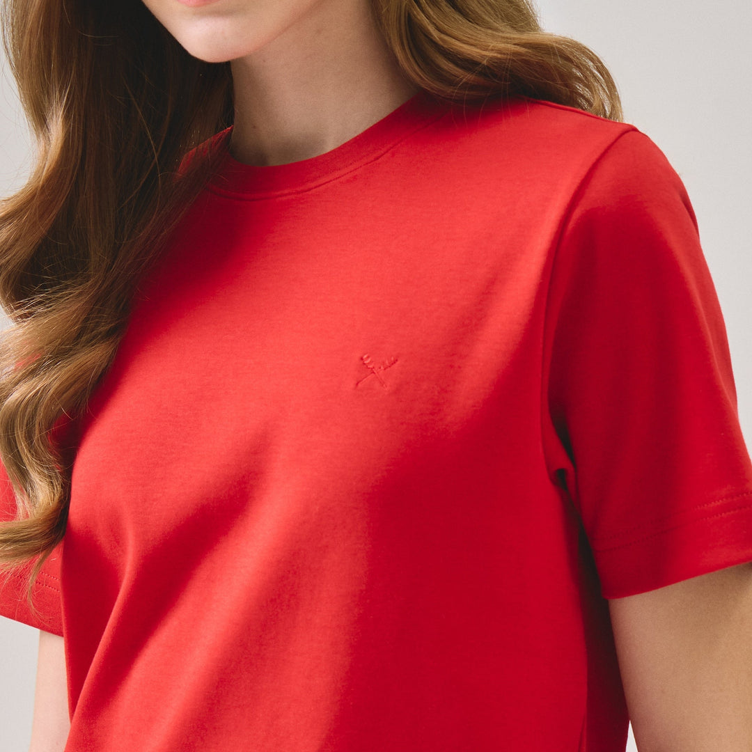 Interlock T-Shirt With Side Slit