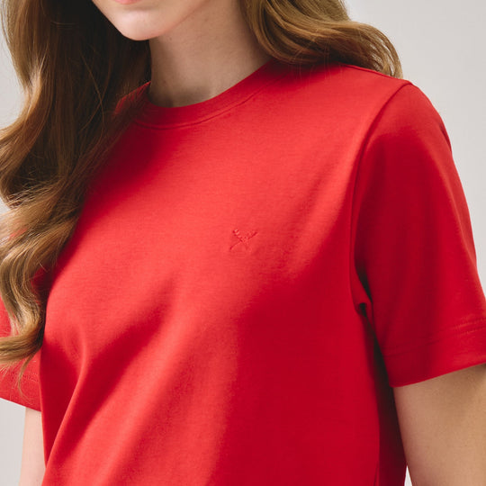 Interlock T-Shirt With Side Slit