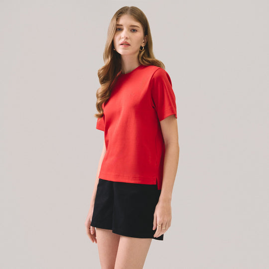 Interlock T-Shirt With Side Slit