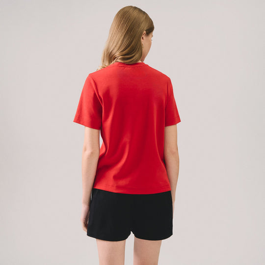 Interlock T-Shirt With Side Slit