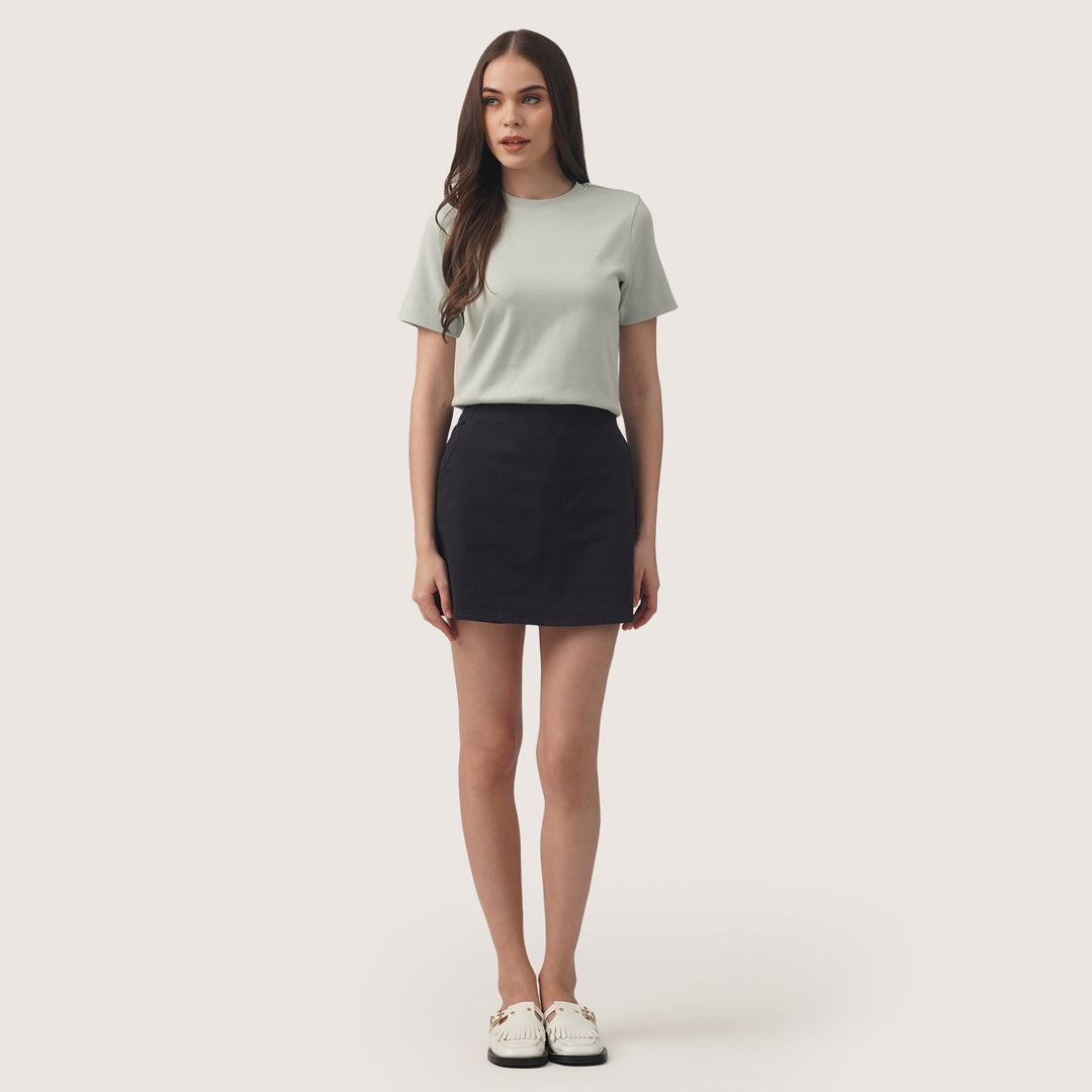Interlock T-Shirt With Side Slit