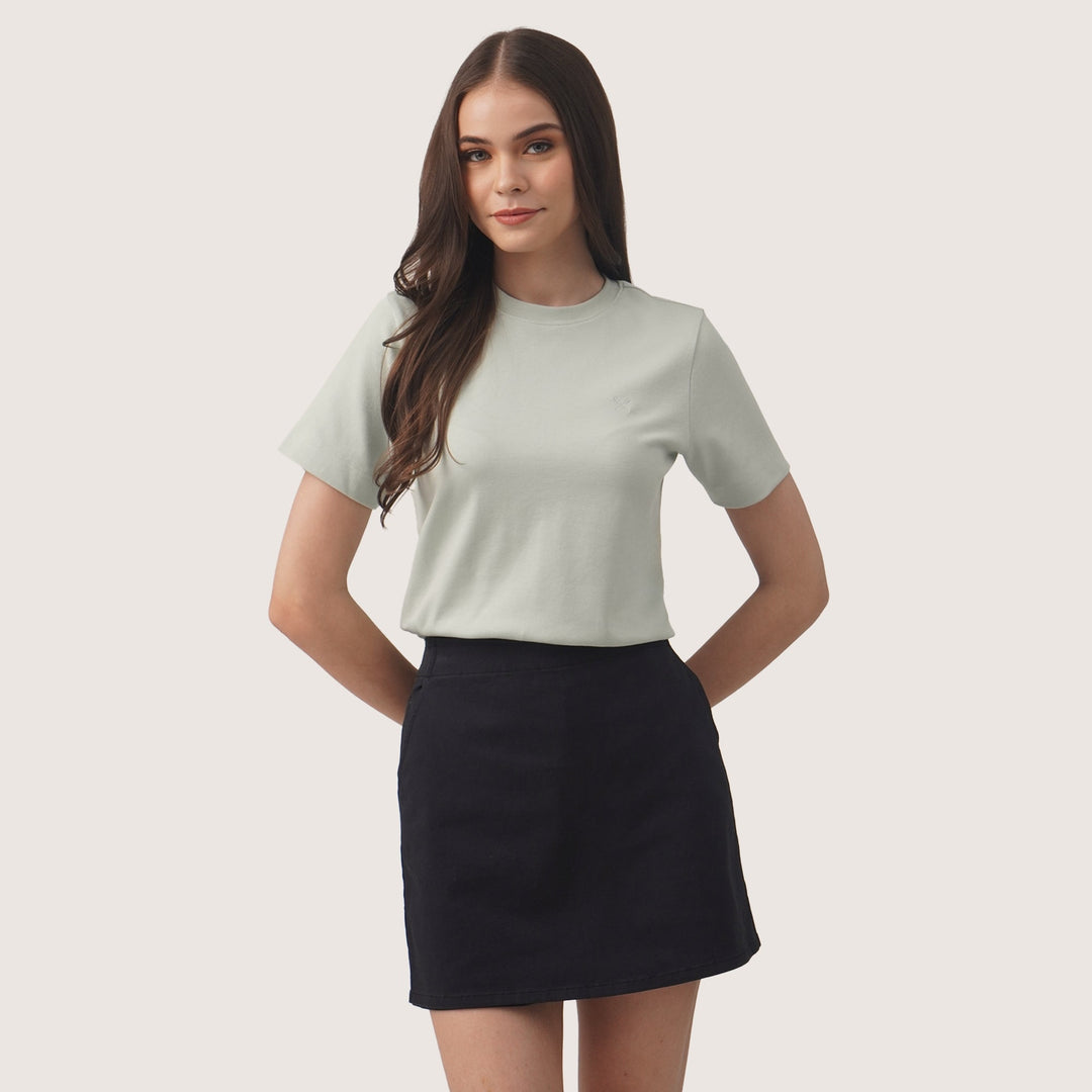 Interlock T-Shirt With Side Slit