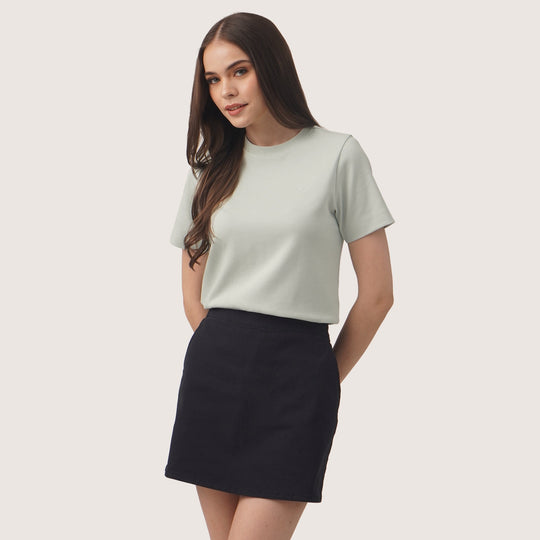 Interlock T-Shirt With Side Slit