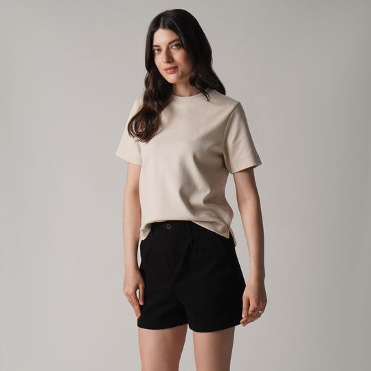 Interlock T-Shirt With Side Slit