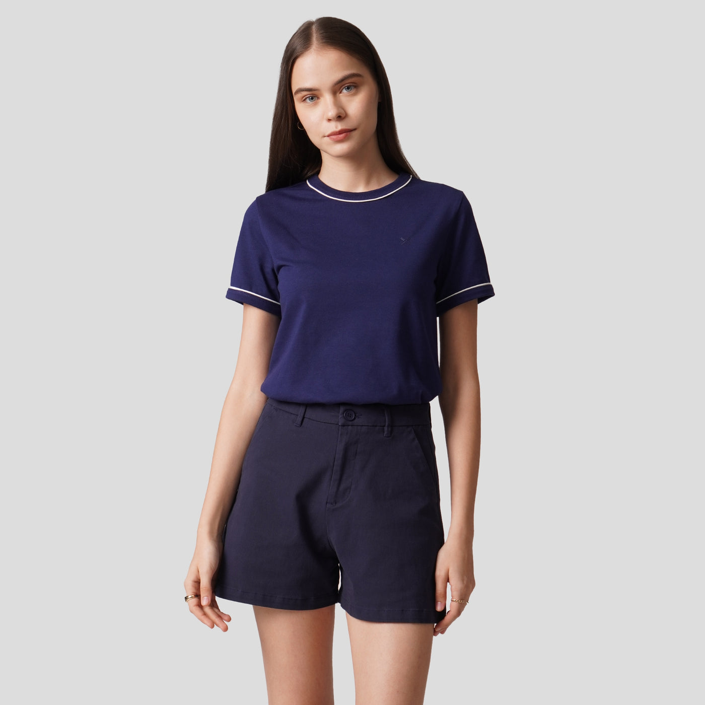 T-Shirt With Piping Detail