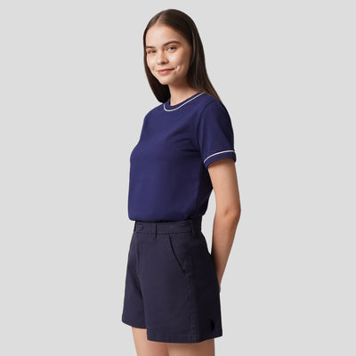 T-Shirt With Piping Detail