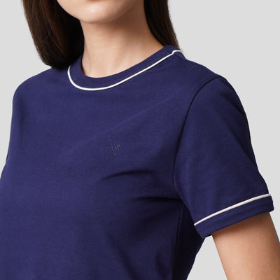 T-Shirt With Piping Detail