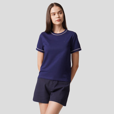 T-Shirt With Piping Detail