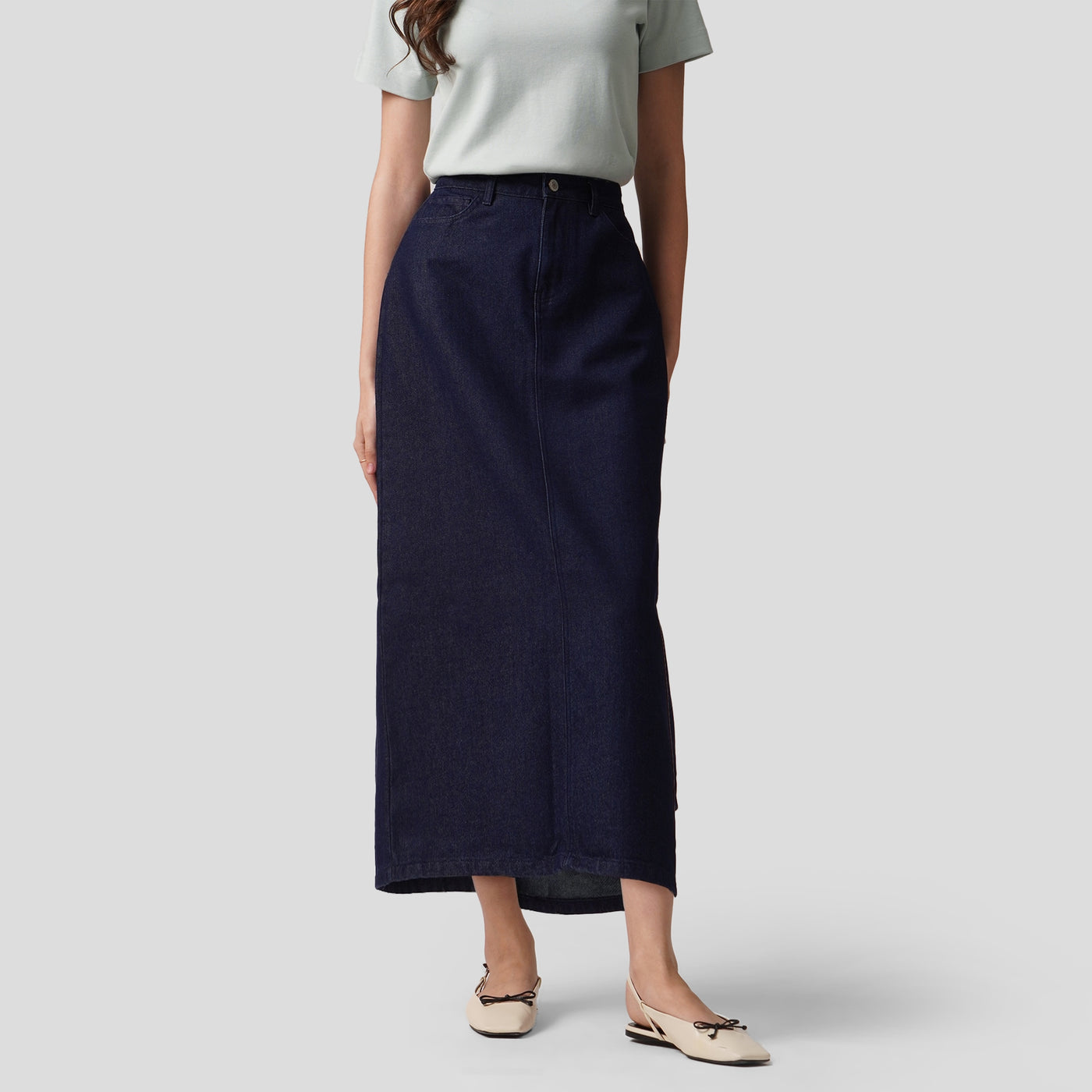 Denim Maxi Skirt