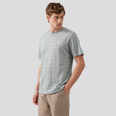 Regular Fit Textured Striped T-Shirt